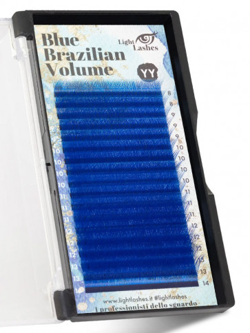 Color Explosion “BLUE BRAZILIAN VOLUME - YY” C-curl 18 strisce