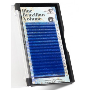 Color Explosion “BLUE BRAZILIAN VOLUME - W” D-curl 18 strisce