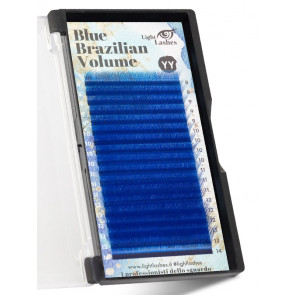 Color Explosion “BLUE BRAZILIAN VOLUME - YY” D-curl 18 strisce