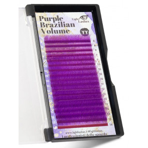 Color Explosion “PURPLE BRAZILIAN VOLUME - YY” D-curl 18 strisce