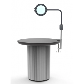 Lampada a LED Glamcor SATURN con logo Light Lashes + Morsetto da tavolo Glamcor